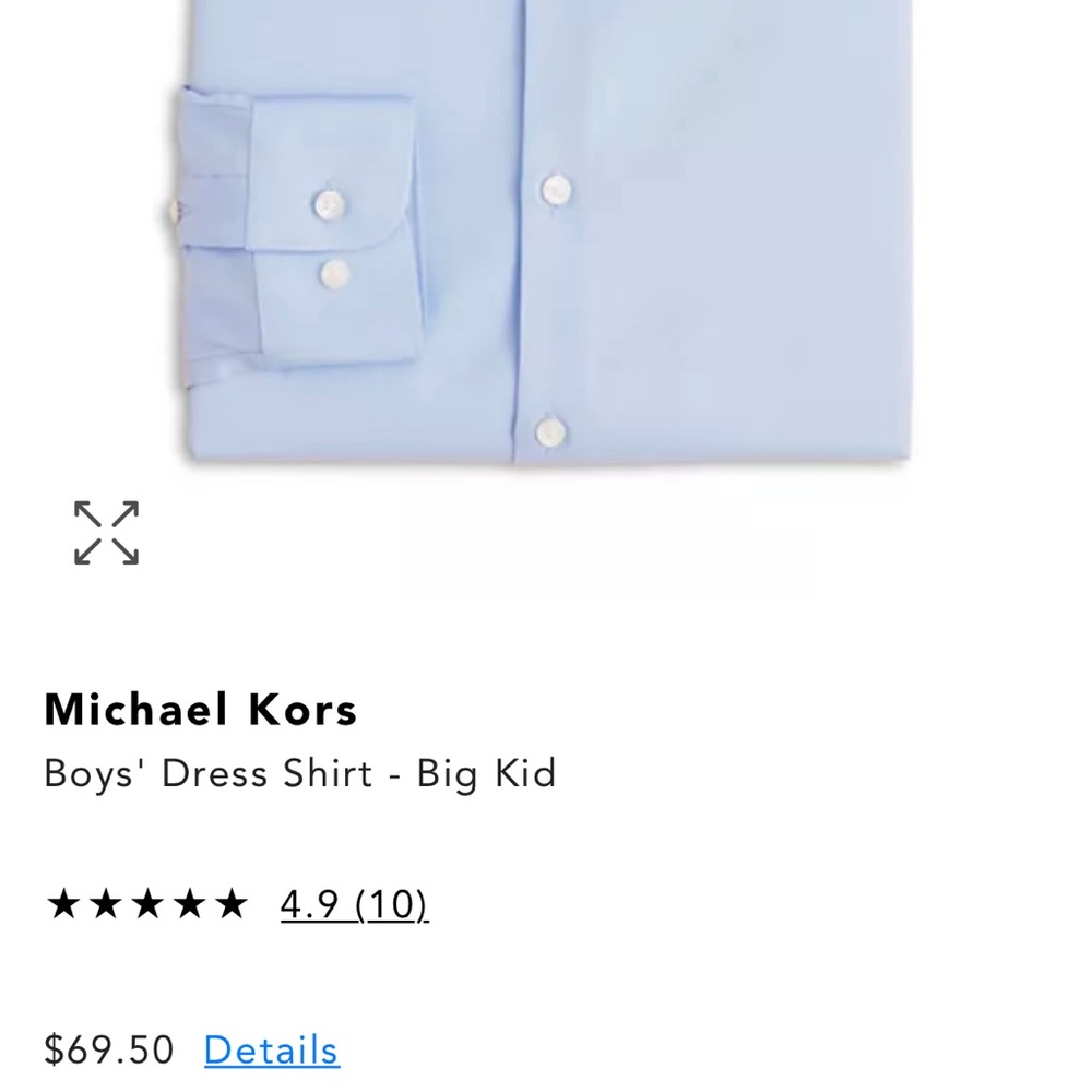 Michael Kors Kids Button Down Shirt Size 8